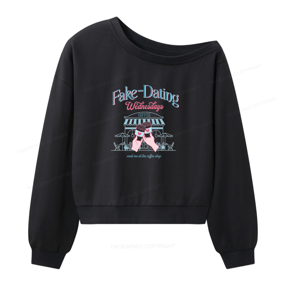 Pagewings Romance Readers Women Off Shoulder Sweatshirt