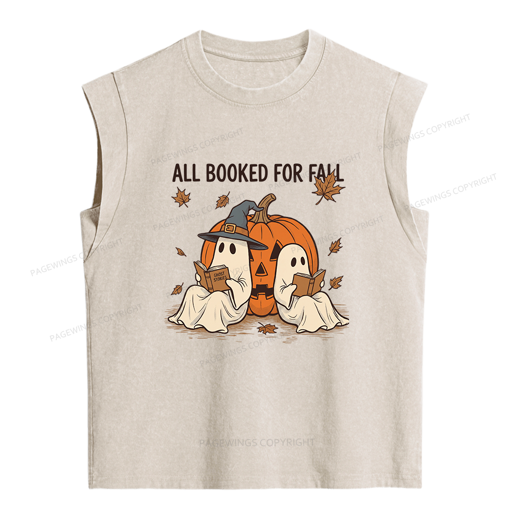 Pagewings All Booked For Fall Women's Washed Tank Top
