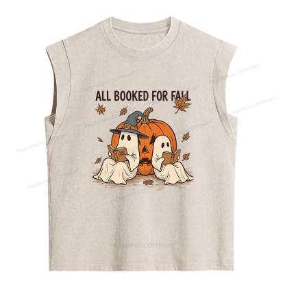 Pagewings All Booked For Fall Women's Washed Tank Top