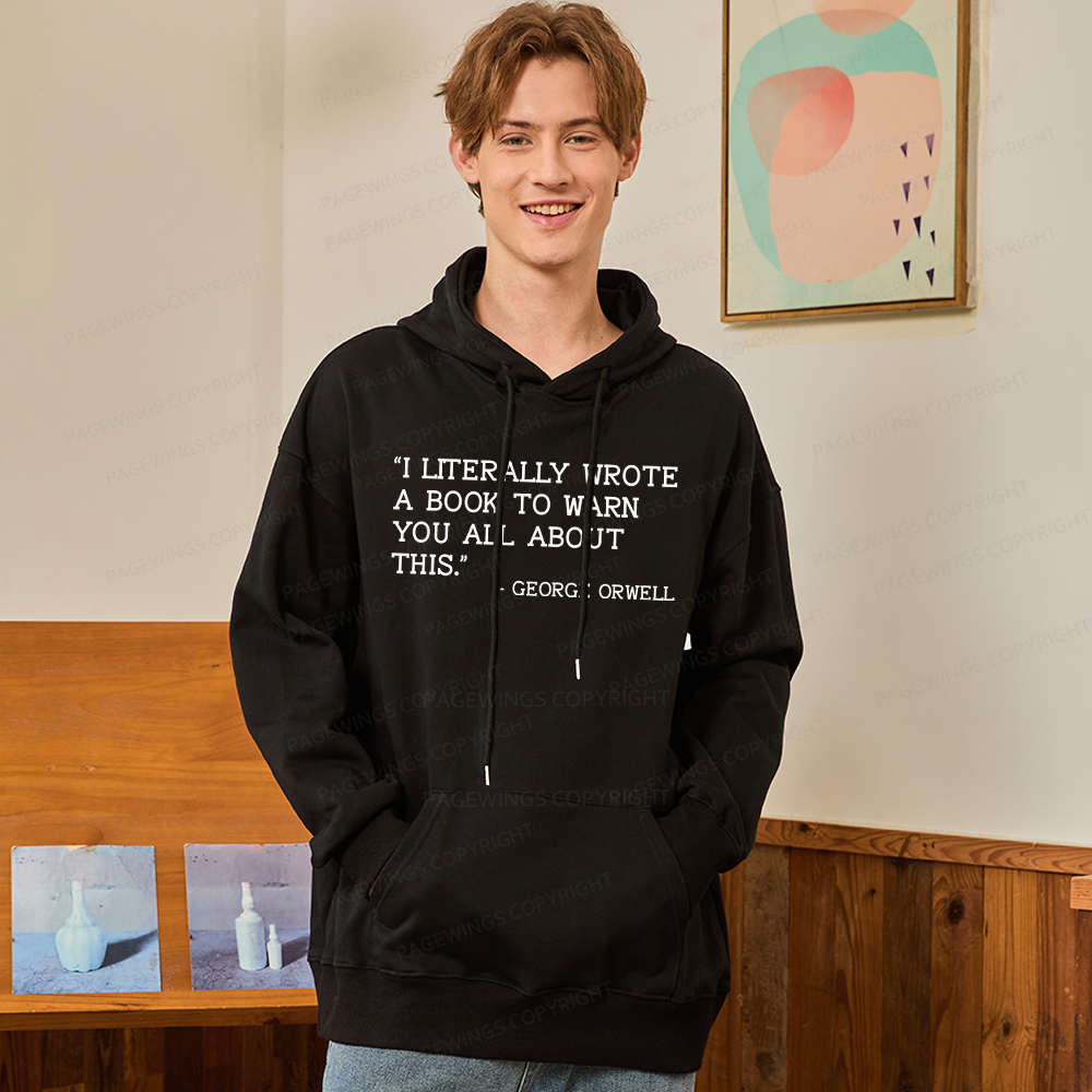Pagewings I Literally Wrote A Book To Warn Unisex Classic Hoodie