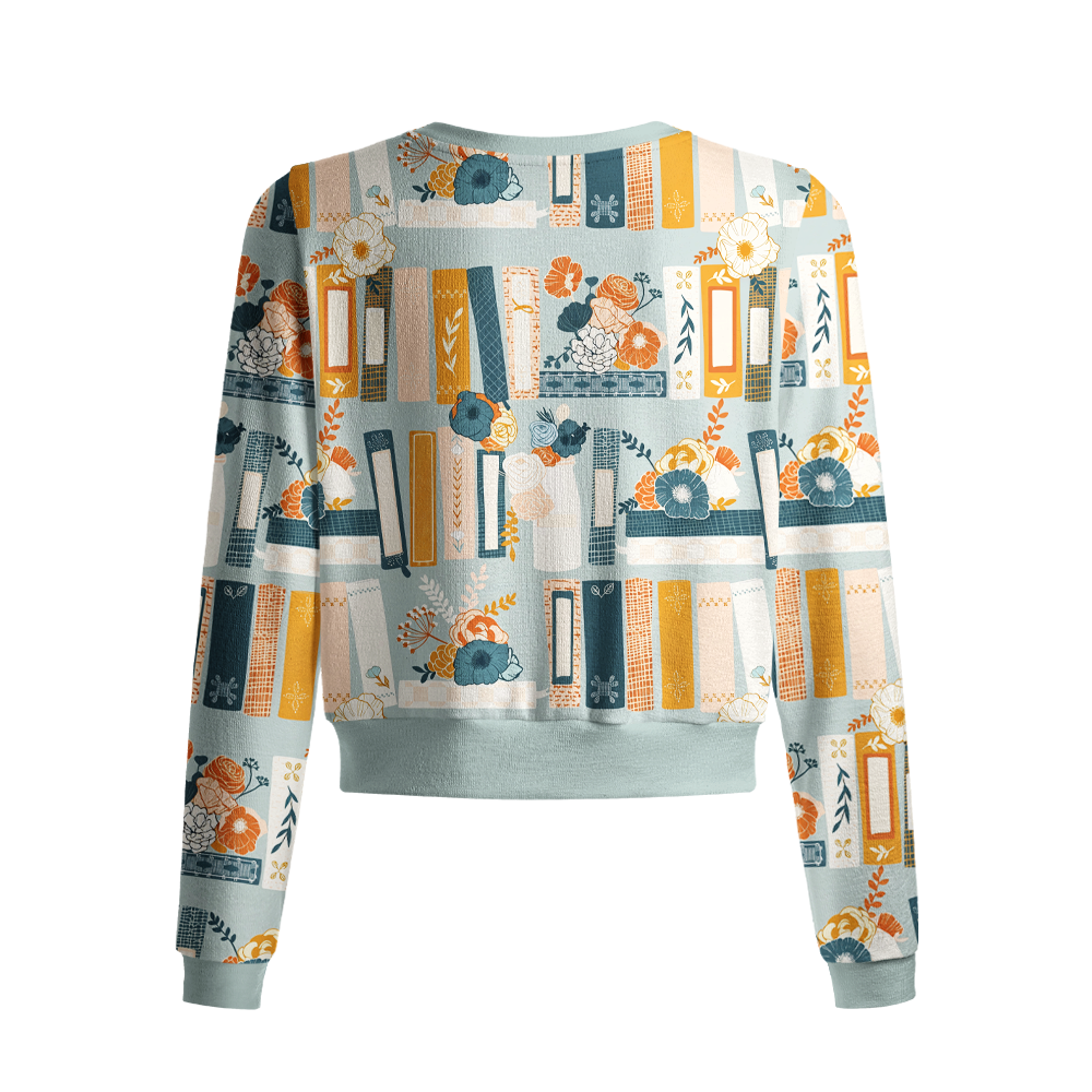 Pagewings Bookish Vibe Crew Neck Cardigan Sweaters