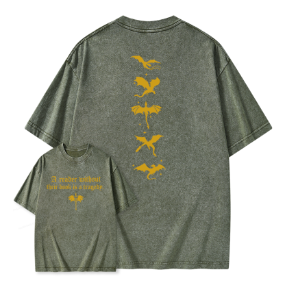 Pagewings Fantasy Reading Unisex Washed T-shirt
