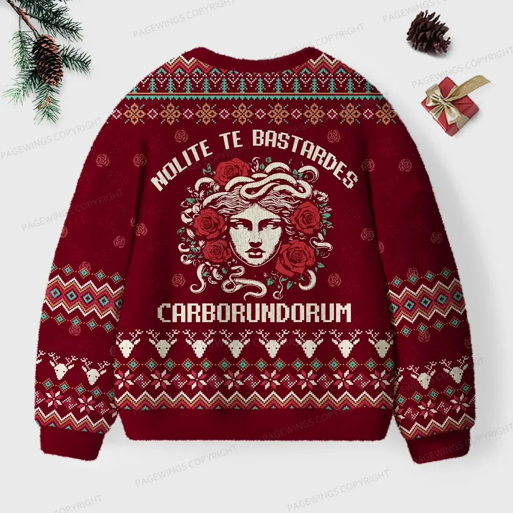 Pagewings Nolite Te Bastardes Carborundorum Unisex Ugly Knit Sweatshirt