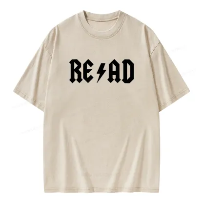 Pagewings Read Back In The Library "rock And Roll" Unisex Washed T-shirt