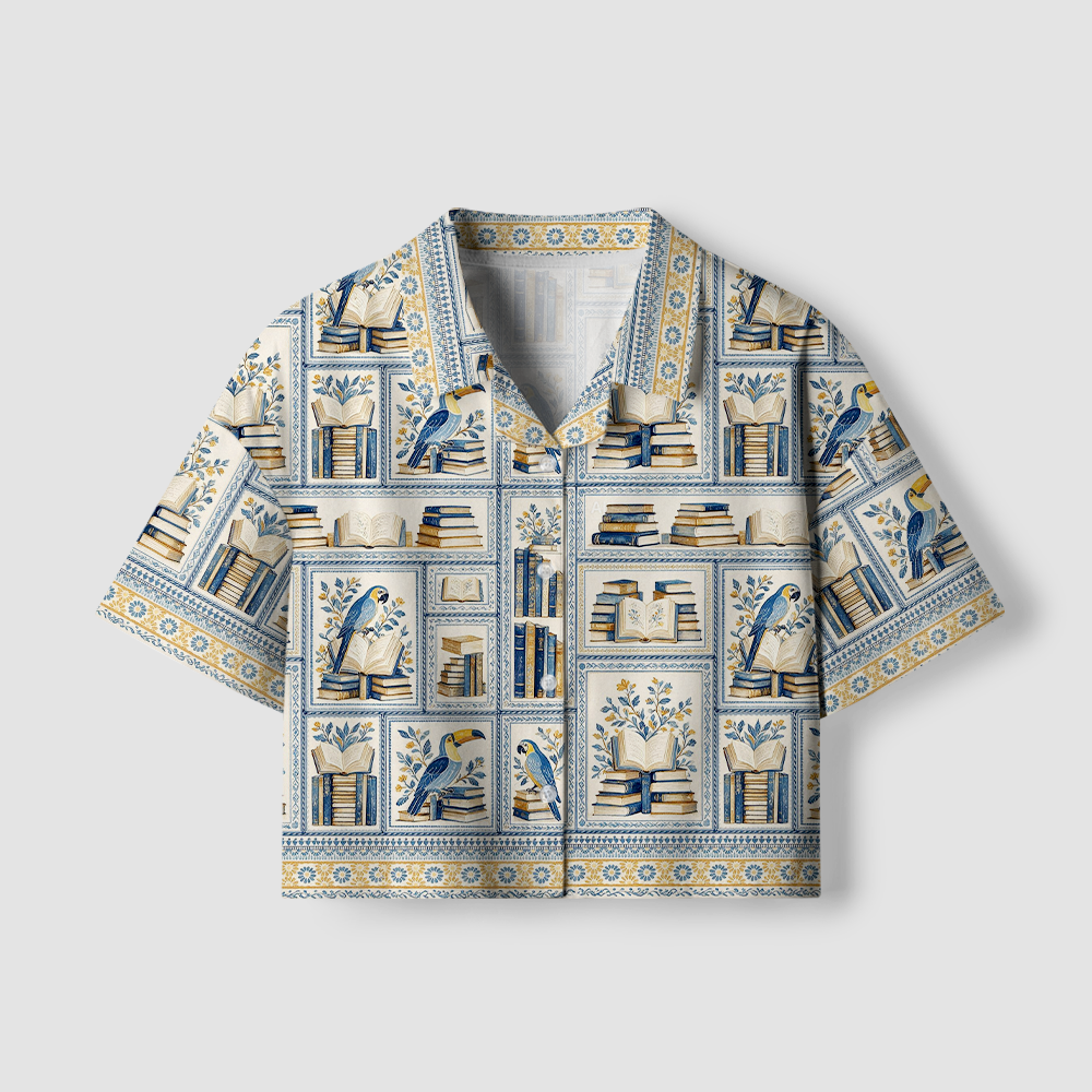 Pagewings Book Nerd Women's Camp Shirt