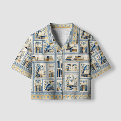 Pagewings Book Nerd Women's Camp Shirt