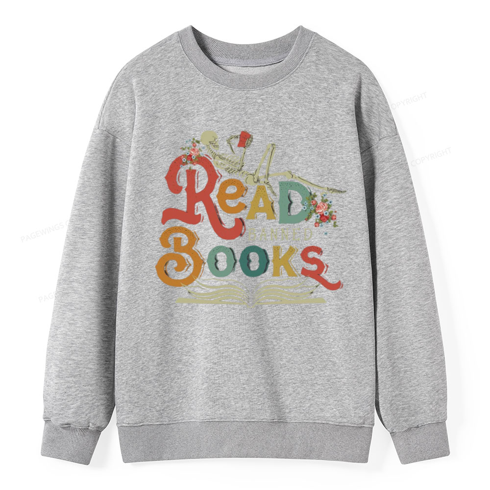 Pagewings Read Banned Books Unisex Classic Sweatshirt