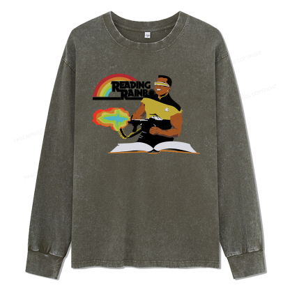 Pagewings Reading Rambo Unisex Washed Long Sleeve T-shirt