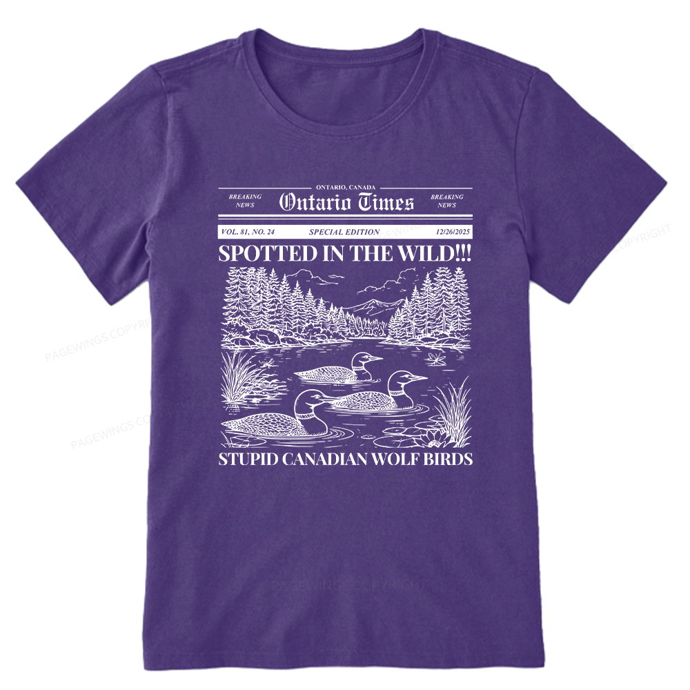 Pagewings Stupid Canadian Wolf Bird Unisex Classic T-shirt