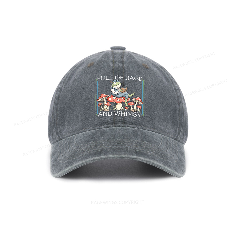 Pagewings Full Of Rage and Whimsy Washed Cap