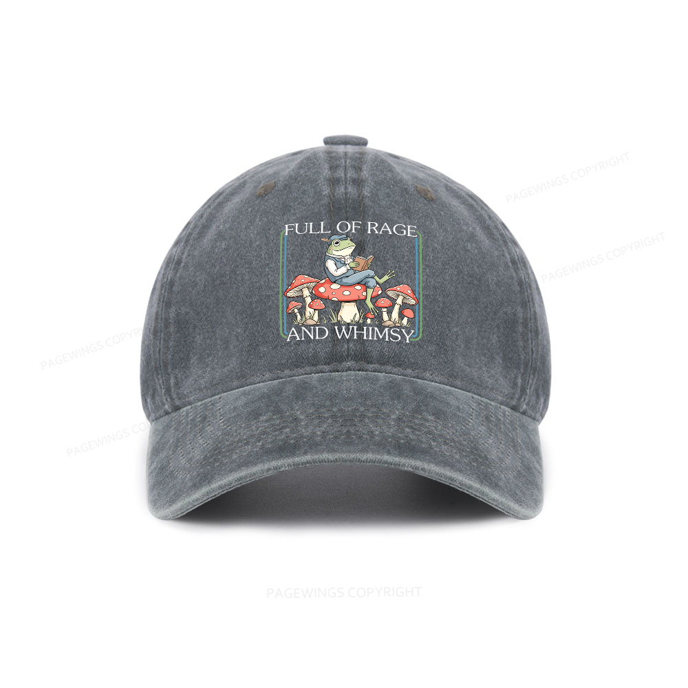 Pagewings Full Of Rage and Whimsy Washed Cap