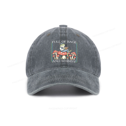 Pagewings Full Of Rage and Whimsy Washed Cap