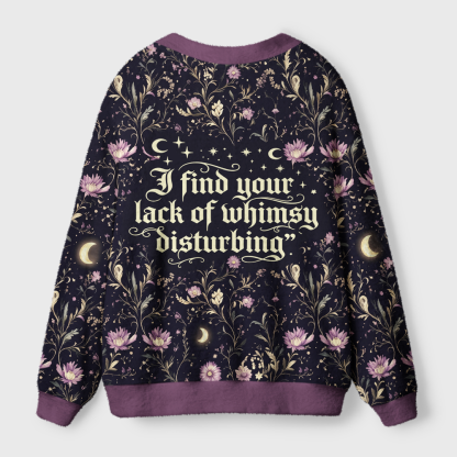 Pagewings I Find Your Lack Of Whimsy Disturbing Light Knit Unisex Cardigan Sweaters