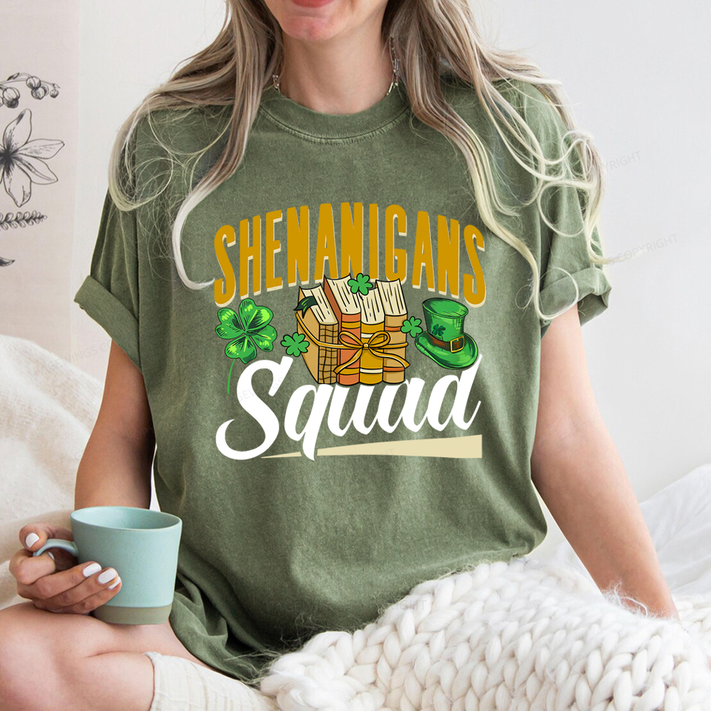 Pagewings Shenanigans Squad Unisex Washed T-shirt