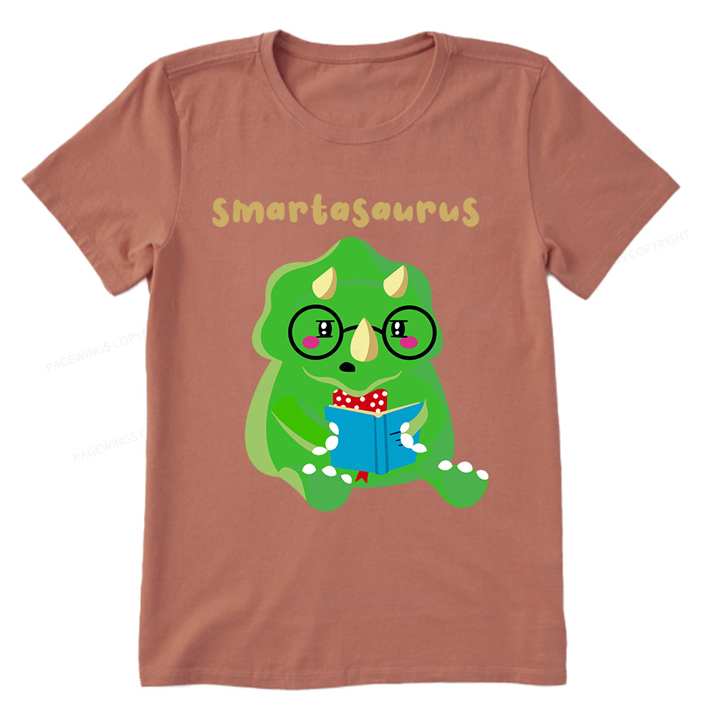 Pagewing Smart Dinosaur Is Reading Seriously Unisex Classic T-shirt