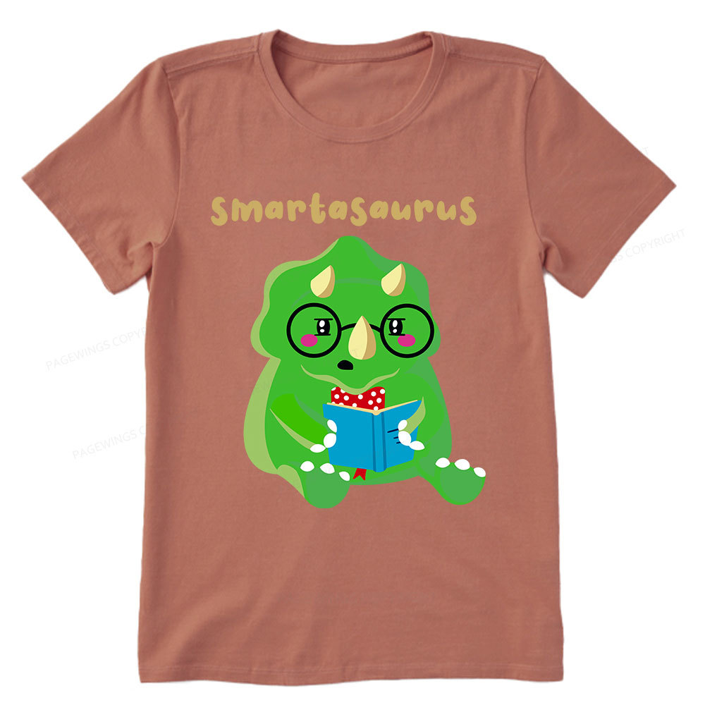 Pagewing Smart Dinosaur Is Reading Seriously Unisex Classic T-shirt