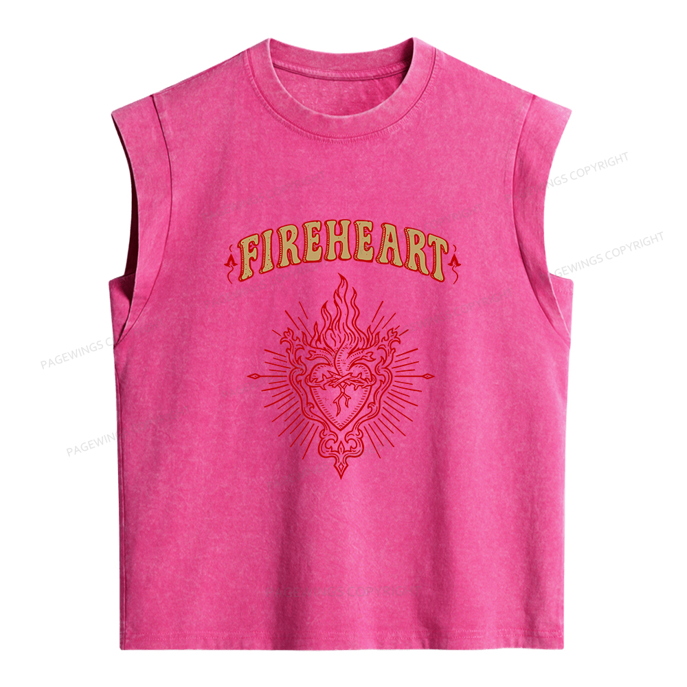 Pagewings Fireheart Women's Washed Tank Top