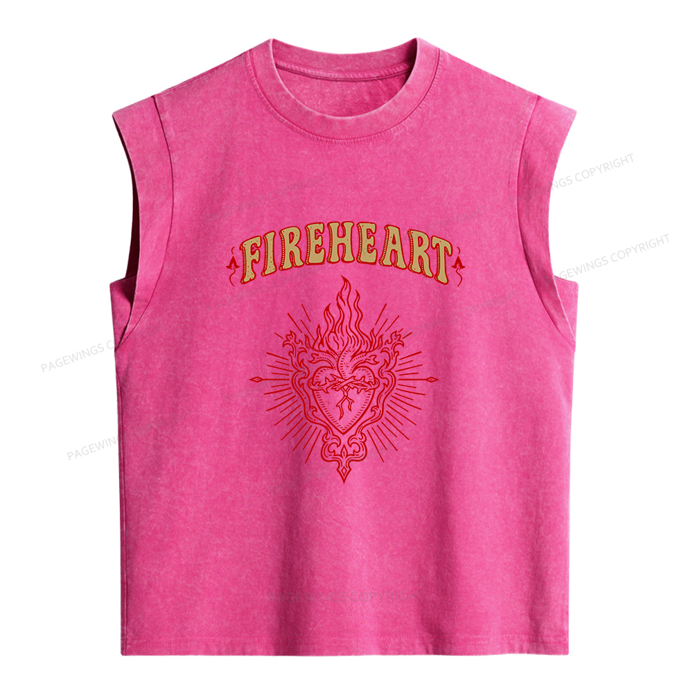 Pagewings Fireheart Women's Washed Tank Top
