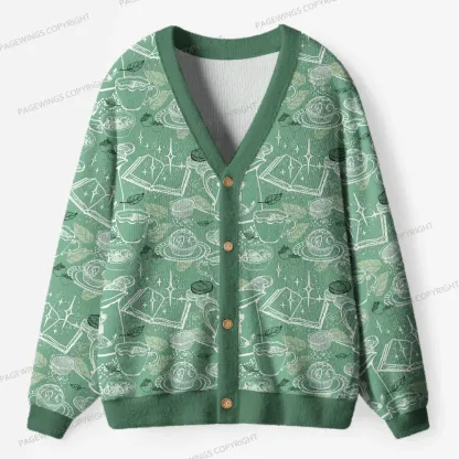 Pagewings Book Lover Unisex Ugly Cardigan Sweaters