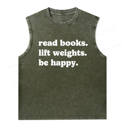 Pagewings Book Lover Gym Unisex Washed Tank Top