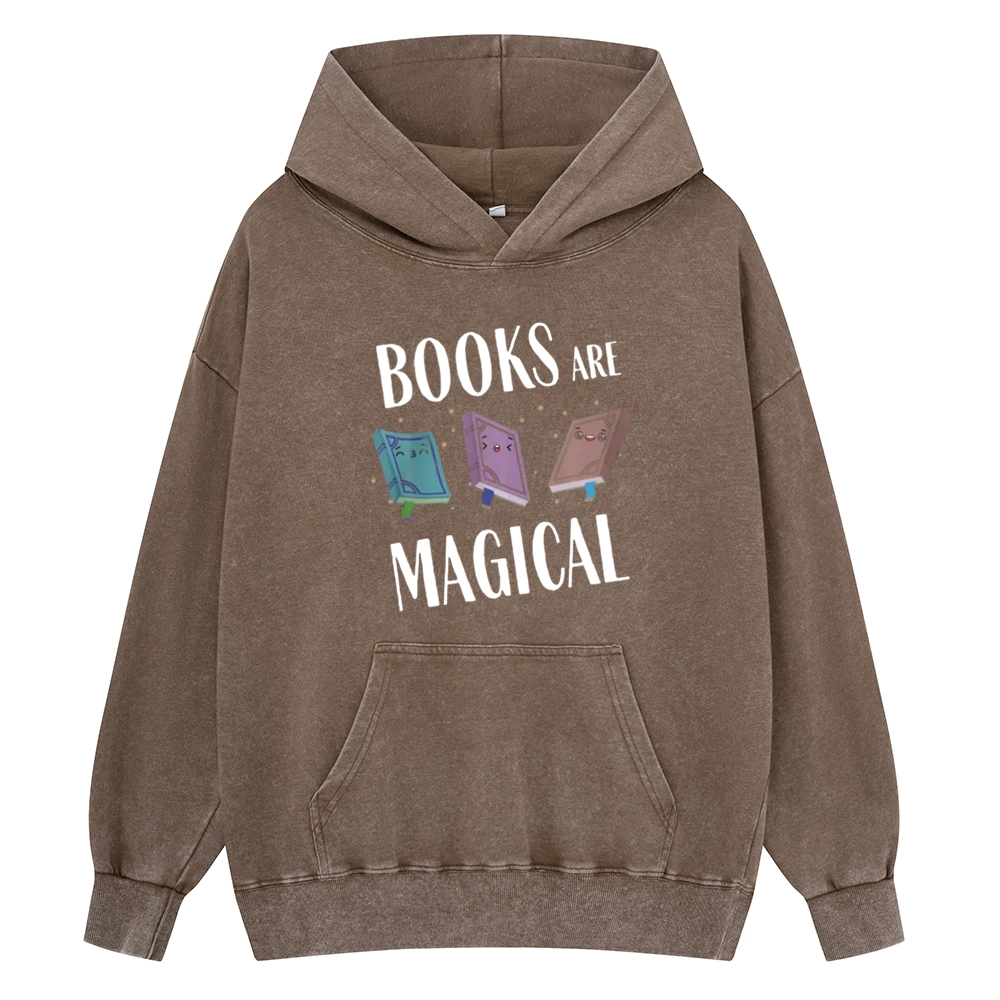Pagewings Books Magical Unisex Washed Hoodie
