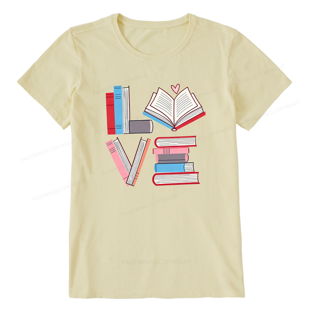 Pagewings Books Lovers Valentines Unisex Classic T-shirt