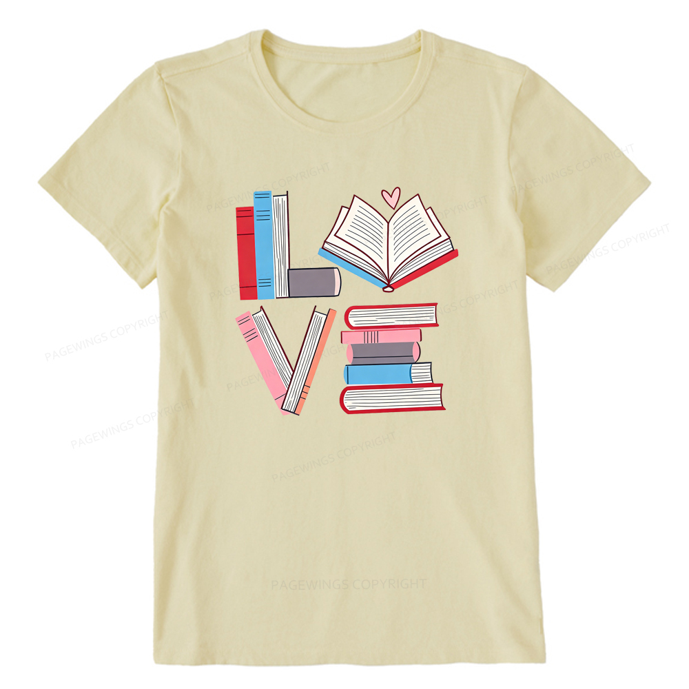 Pagewings Books Lovers Valentines Unisex Classic T-shirt