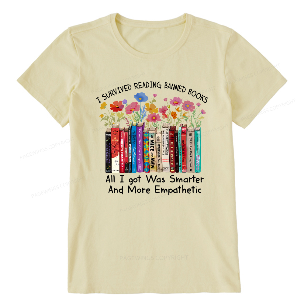 Pagewings Survived Banned Books Got Smarter Unisex Classic T-shirt