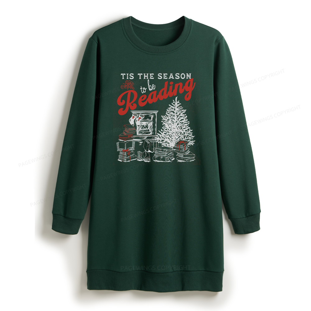 Pagewings Tis The Season to be Reading Sweatshirt Dress