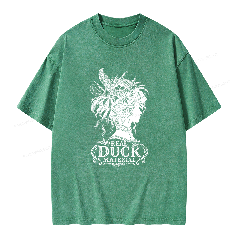 Pagewings Real Duck Material  Bookish Unisex Washed T-shirt