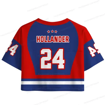 Pagewings Love Ice Hockey Women's Crop Mesh Jersey