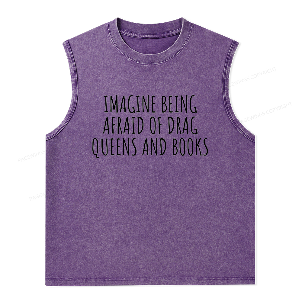 Pagewings Funny Liberal Shirt Unisex Washed Tank Top