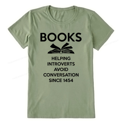 Pagewings Books Helping Introverts Avoid Conversation Since 1454 Unisex Classic T-shirt