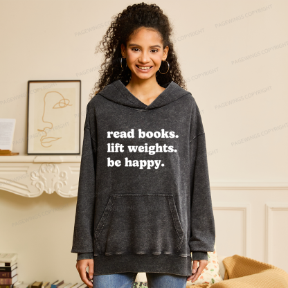 Pagewings Book Lover Gym Unisex Washed Hoodie