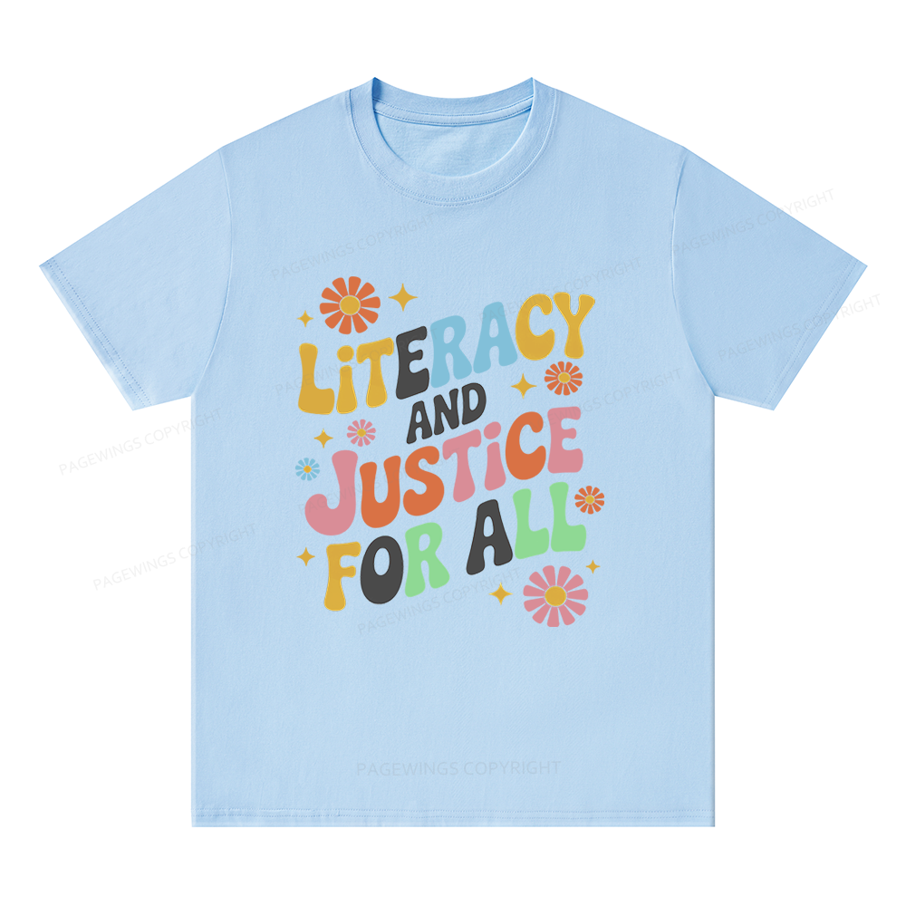 Pagewings Literacy And Justice For All Unisex Classic T-shirt