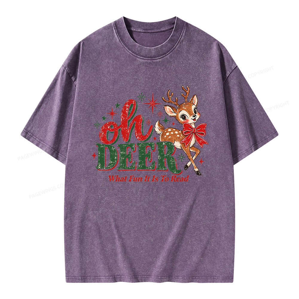 Pagewings What Fun It Is To Read Unisex Washed T-shirt