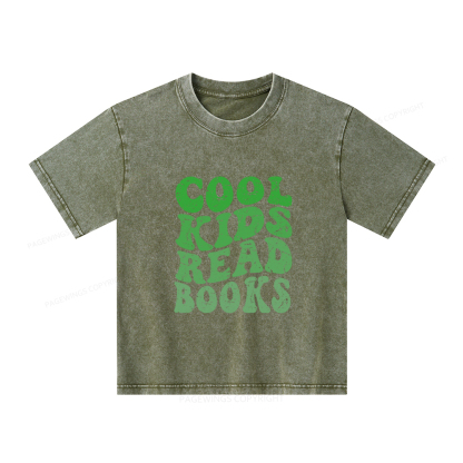 Pagewings cool kids read books Unisex Kids Washed T-shirt
