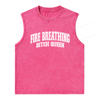 Pagewings Bookish Queen Unisex Washed Tank Top