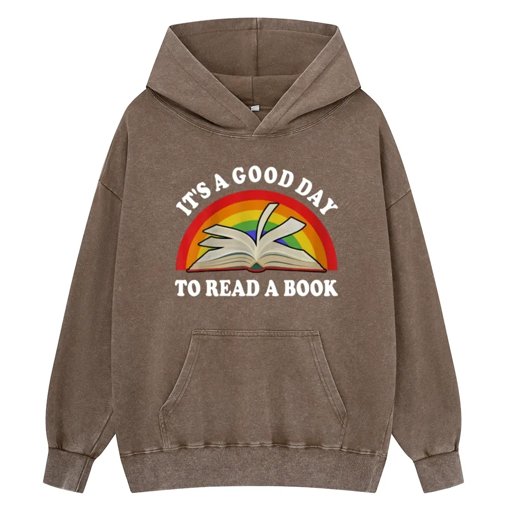 Pagewings It‘s A Good Day To Read A Book Unisex Washed Hoodie