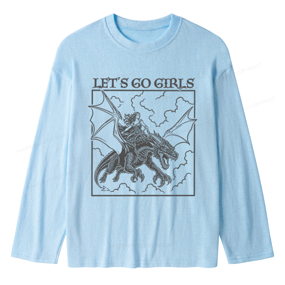 Pagewing Let's Go Girls Unisex Lightweight Long Sleeve T-Shirt