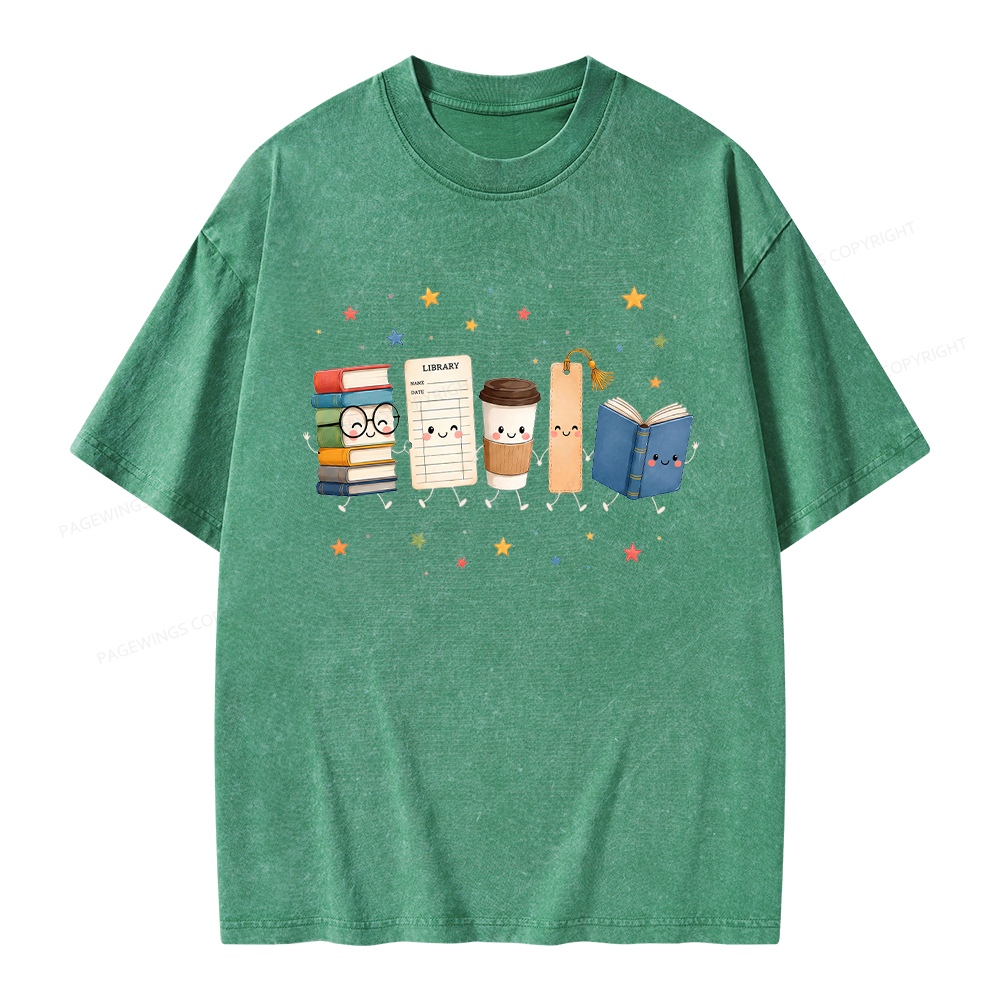 Pagewings Librarian Unisex Washed T-shirt