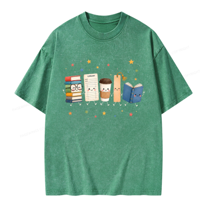 Pagewings Librarian Unisex Washed T-shirt