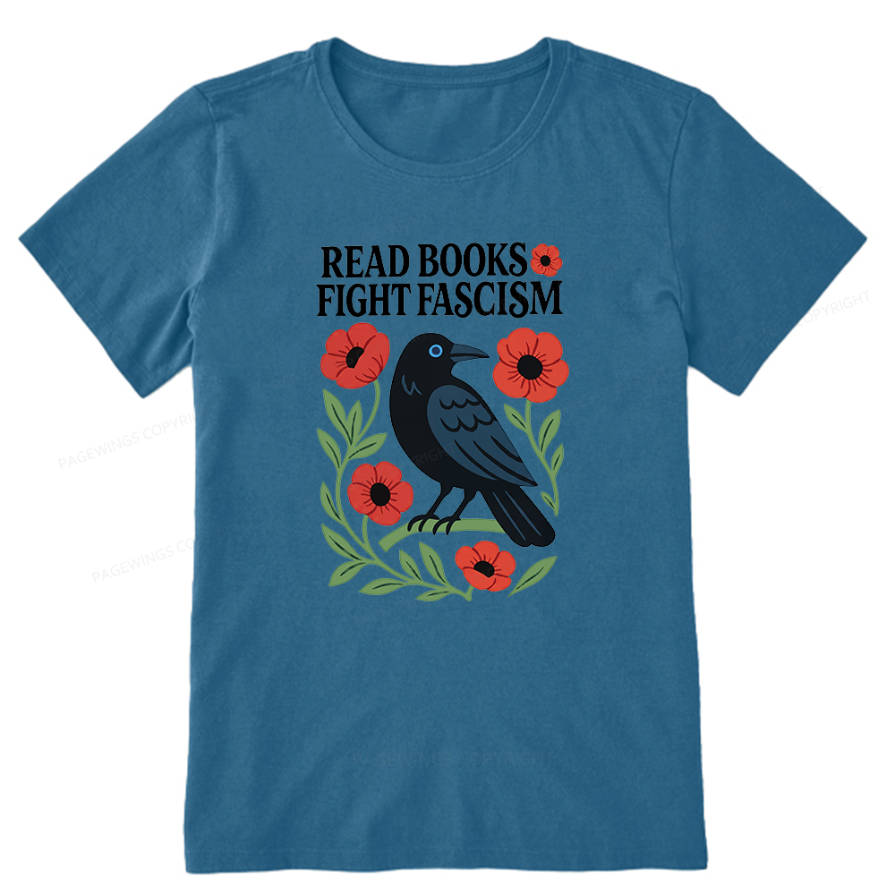 Pagewings Read Books Fight Fascism Unisex Classic T-shirt