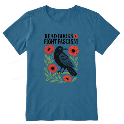 Pagewings Read Books Fight Fascism Unisex Classic T-shirt