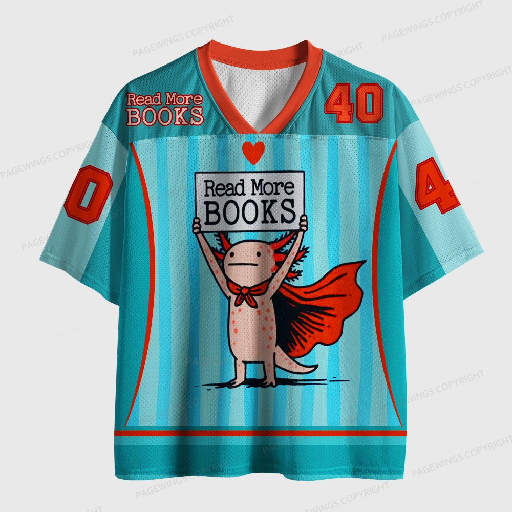 Pagewings Read More Books Unisex Mesh Jersey