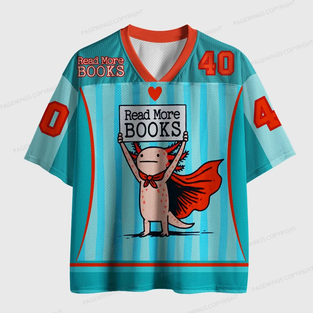 Pagewings Read More Books Unisex Mesh Jersey
