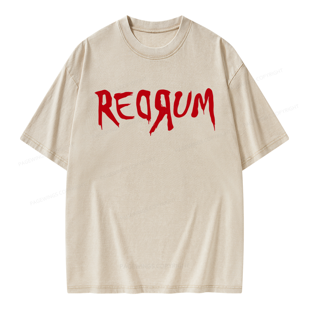 Pagewings Redrum Unisex Washed T-shirt