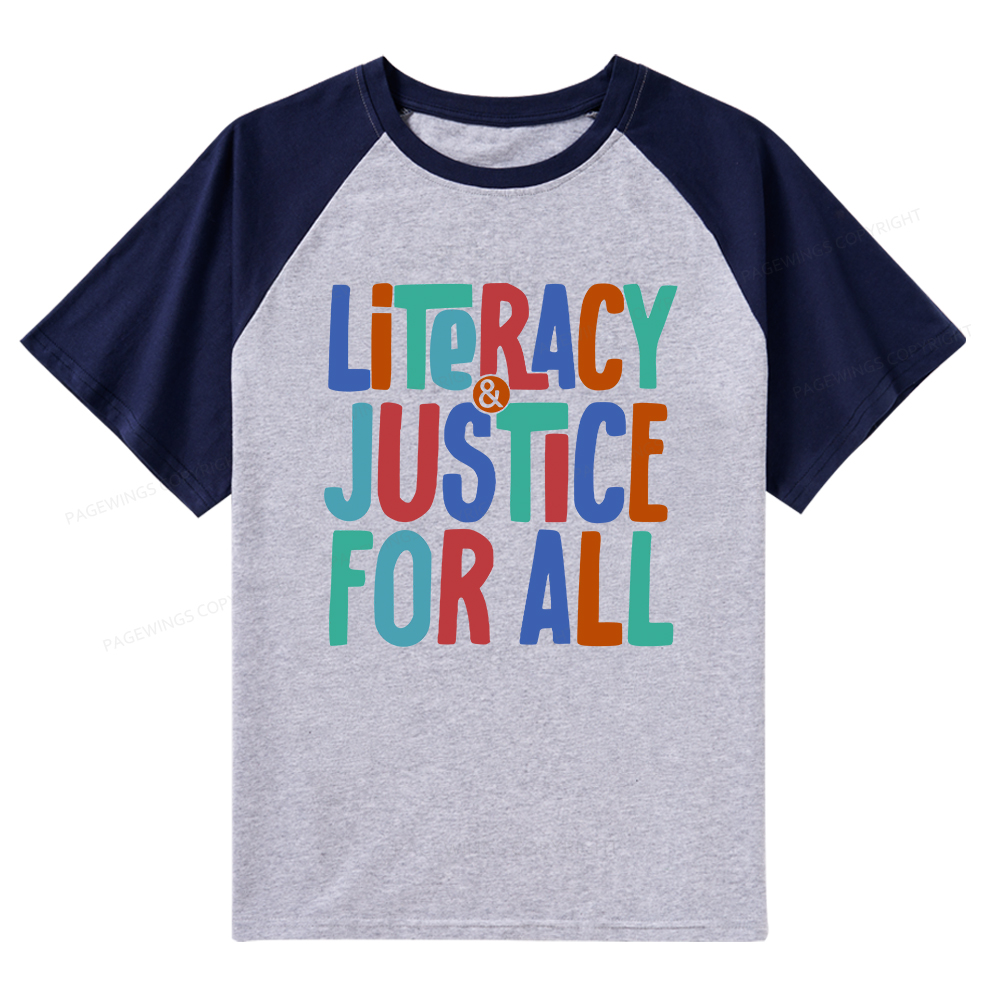 Pagewings Reading Shirt, Book Club Shirt Raglan T-shirt