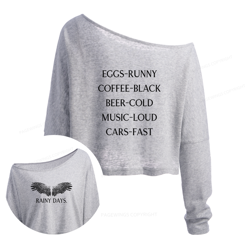 Pagewings Romance Literature Nerd Slouchy Long Sleeve Off Shoulder T-shirt