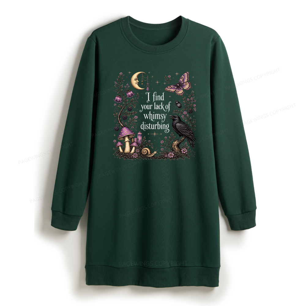 Pagewings Lack of Whimsy Sweatshirt Dress
